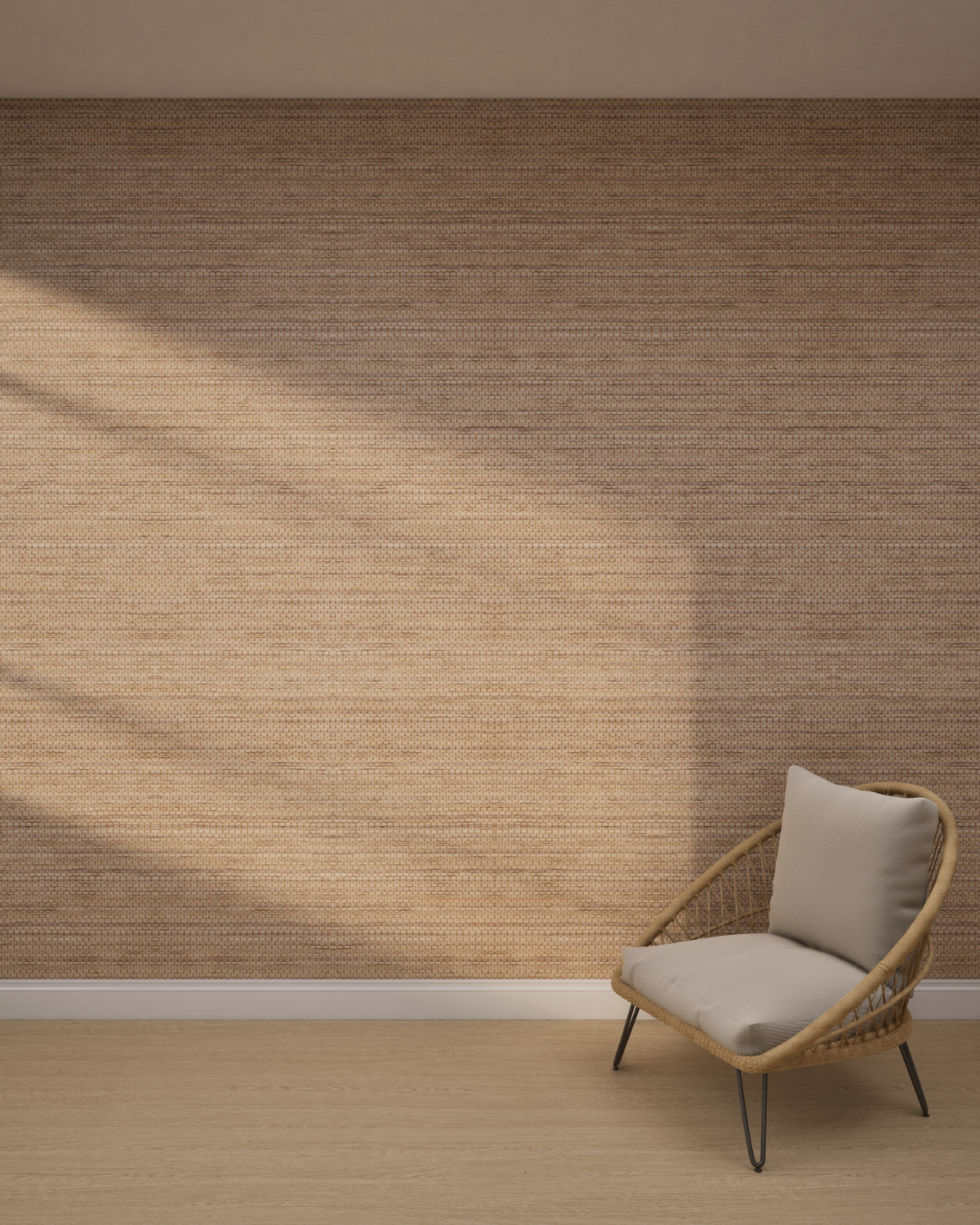 Textured Sand Weave Beige Mix Wallpaper