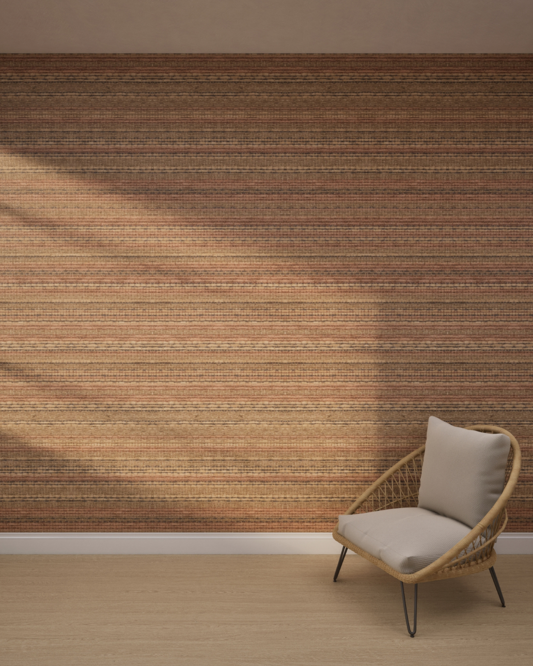 Warm Horizon Texture Rust Beige Wallpaper