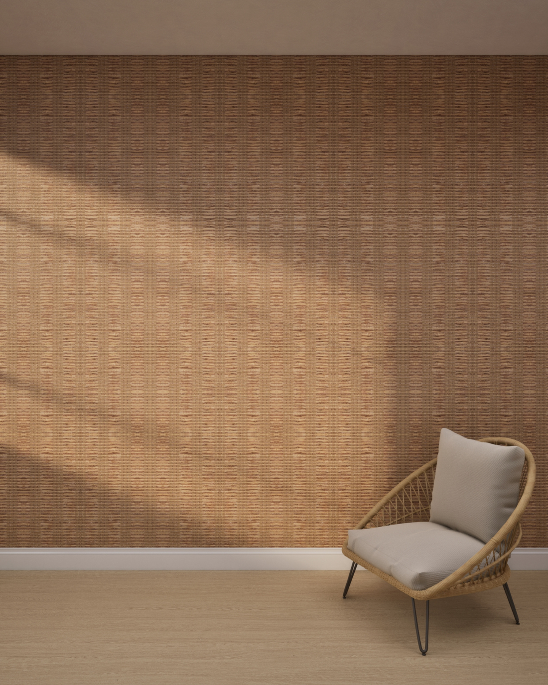 Textured Weave Sand Beige Wallpaper