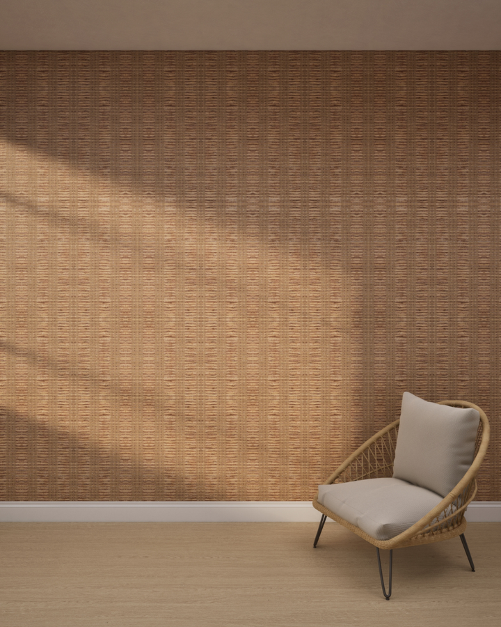 Textured Weave Sand Beige Wallpaper