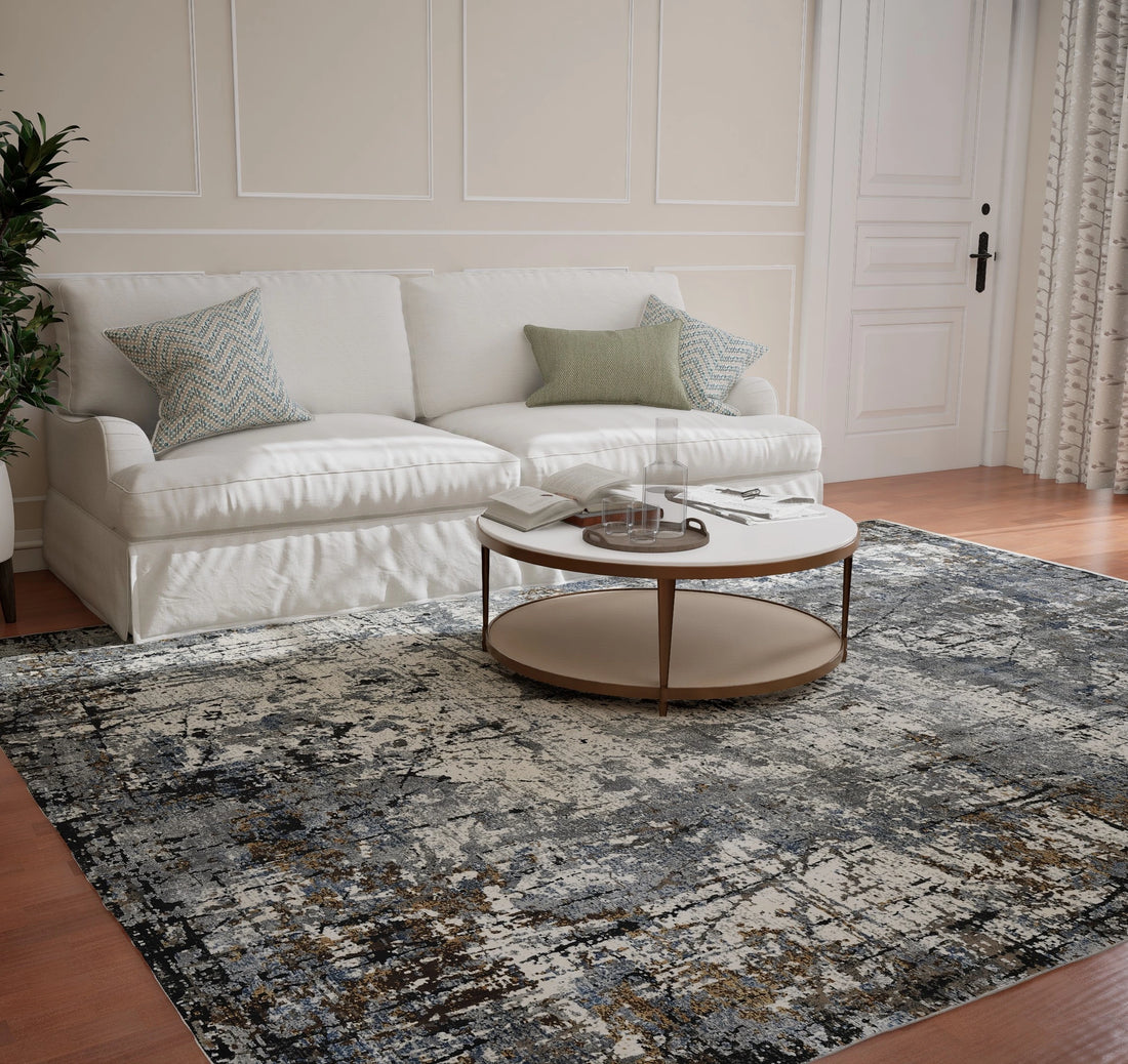 Assorted Blue Abstract Carpet