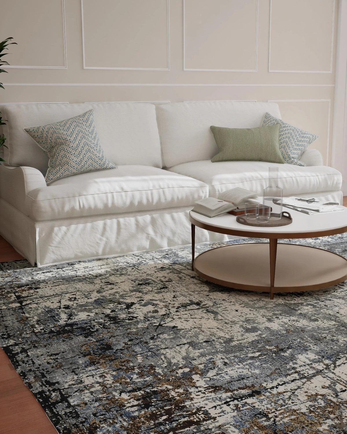 Assorted Blue Abstract Carpet