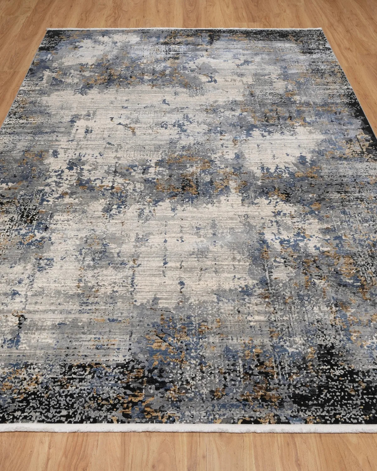 Assorted Blue Cream Textured Carpet