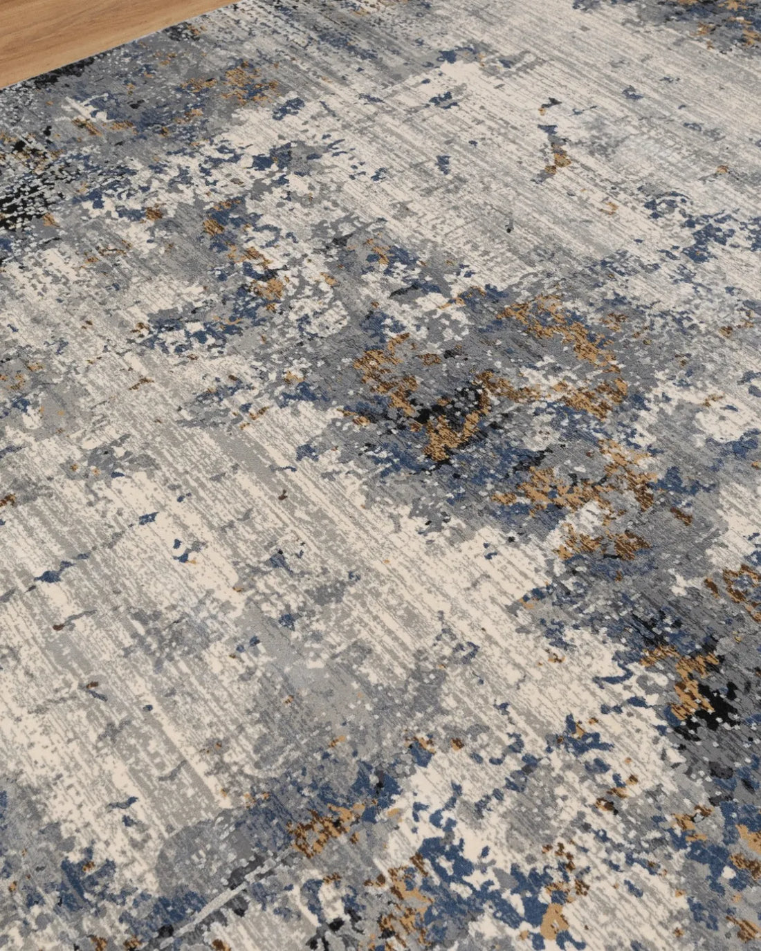 Assorted Blue Cream Textured Carpet