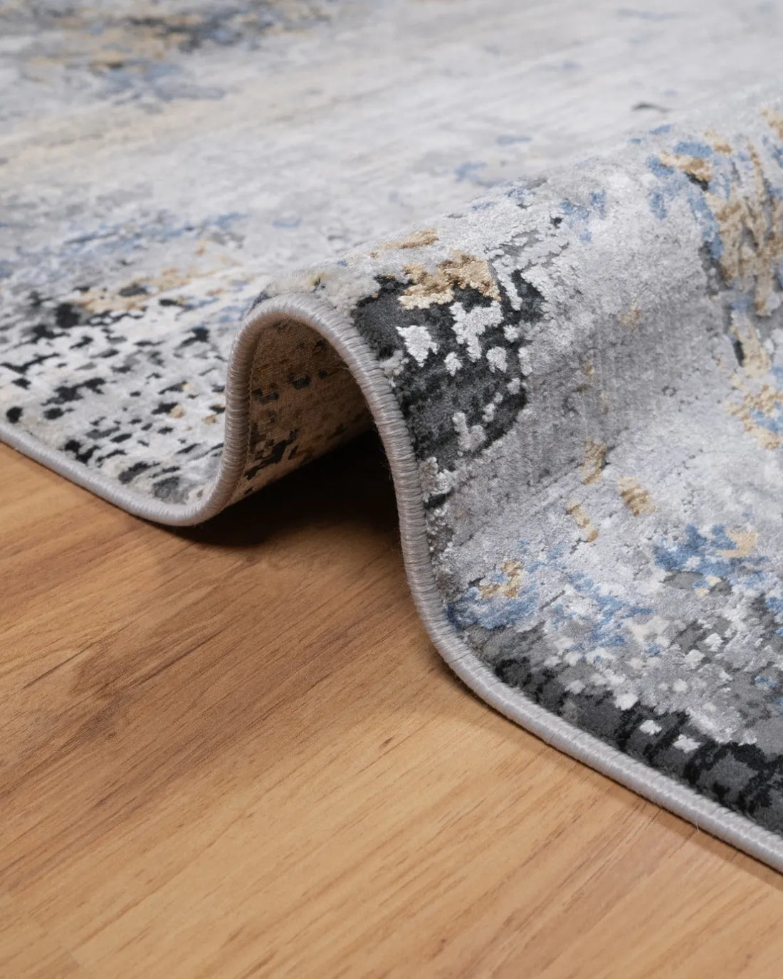 Assorted Blue Cream Textured Carpet