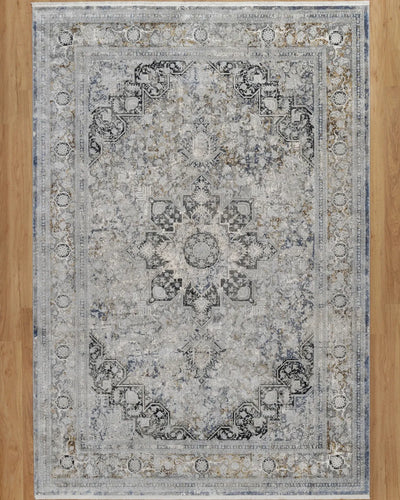 Assorted Blue Grey Classic Medallion Carpet