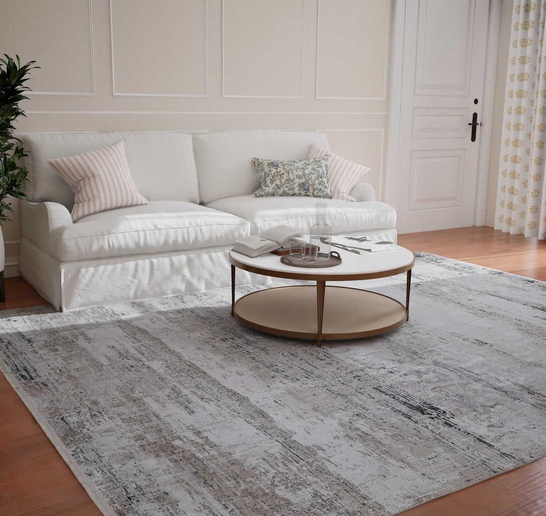 Assorted Light Beige Grey Abstract Carpet