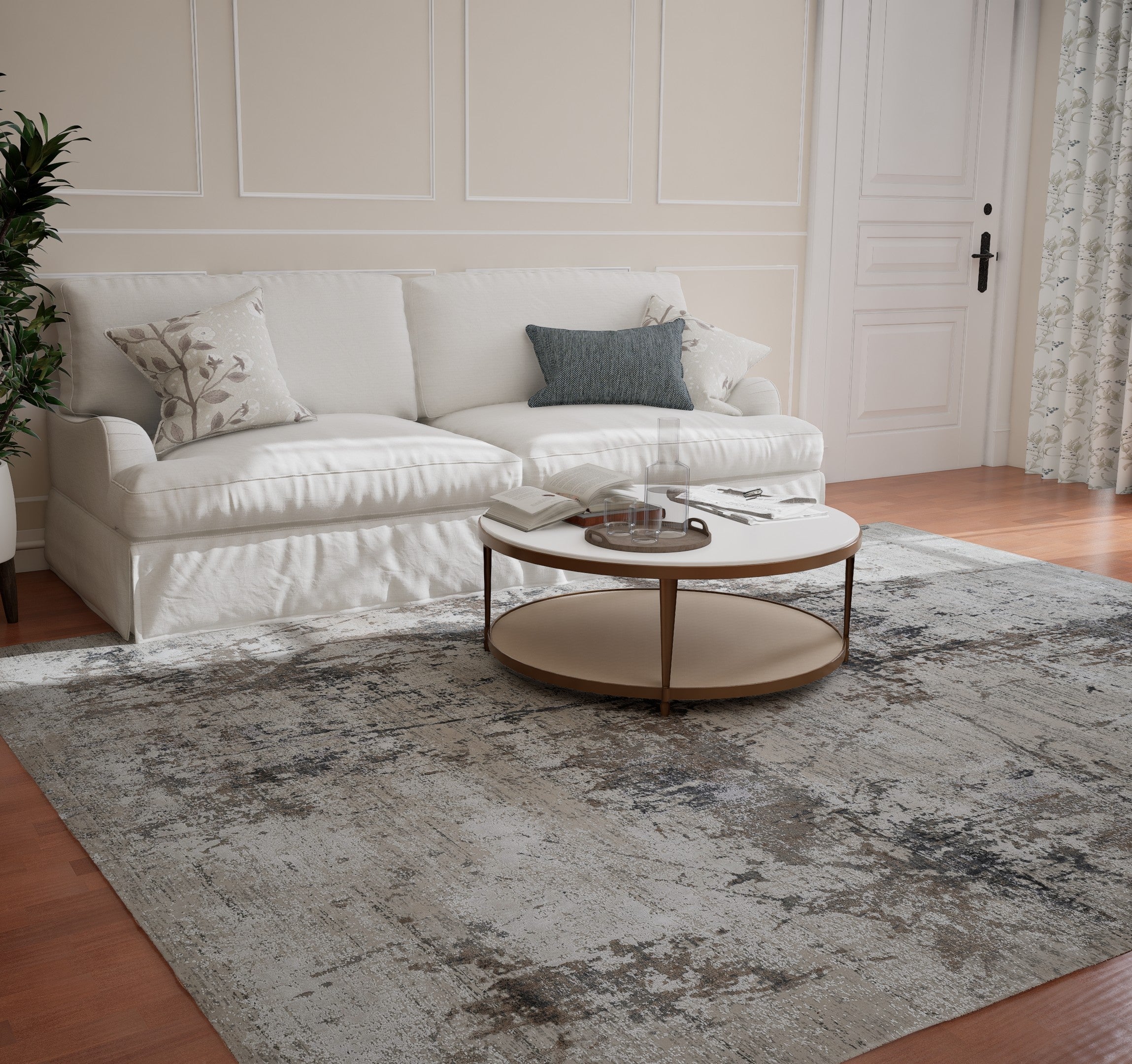 Assorted Beige Taupe Abstract Carpet