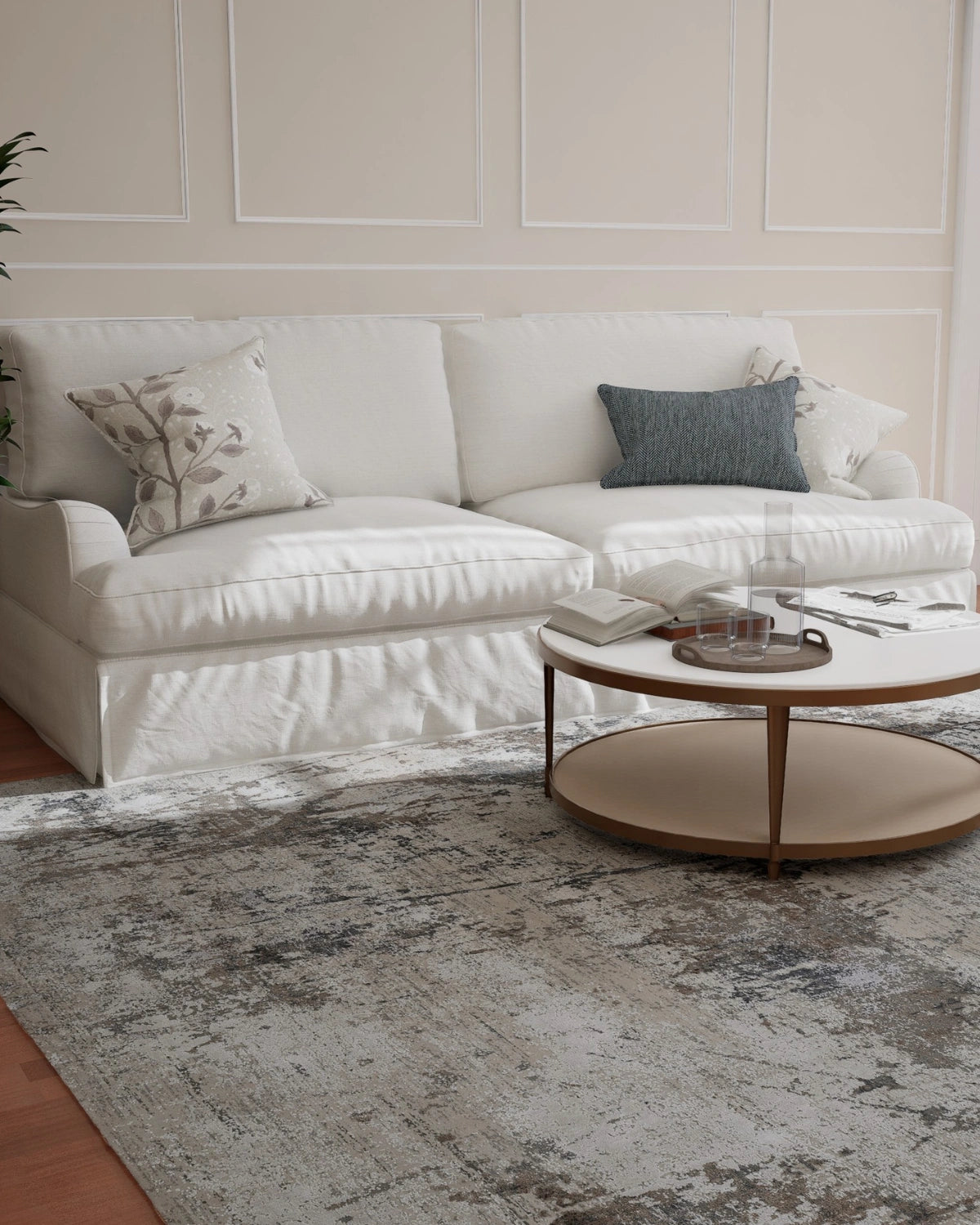 Assorted Beige Taupe Abstract Carpet