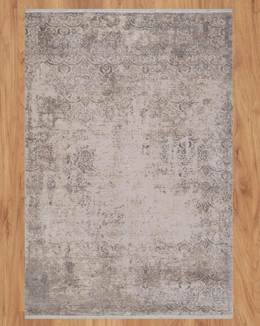 Beige Vintage Distressed Carpet
