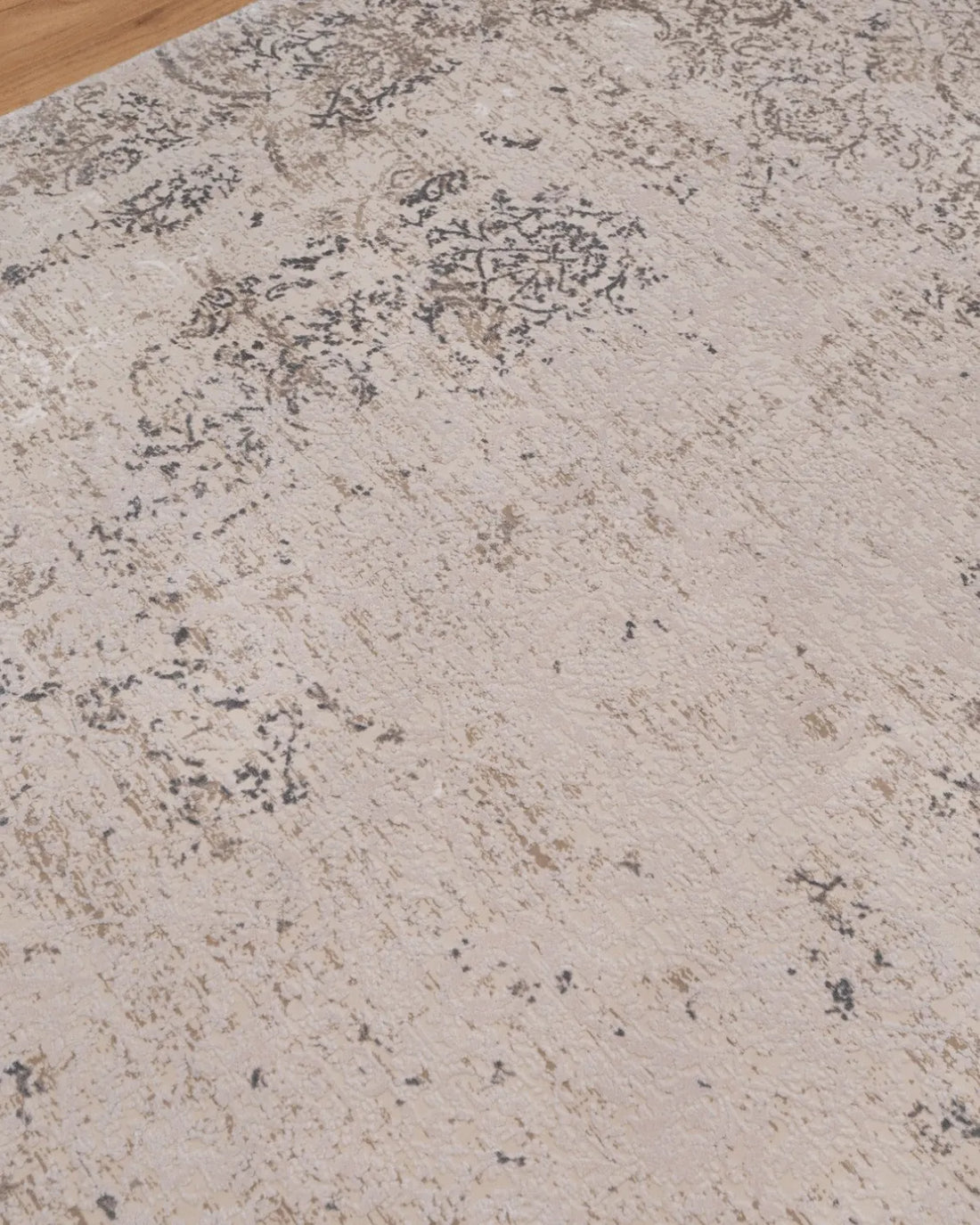 Beige Vintage Distressed Carpet