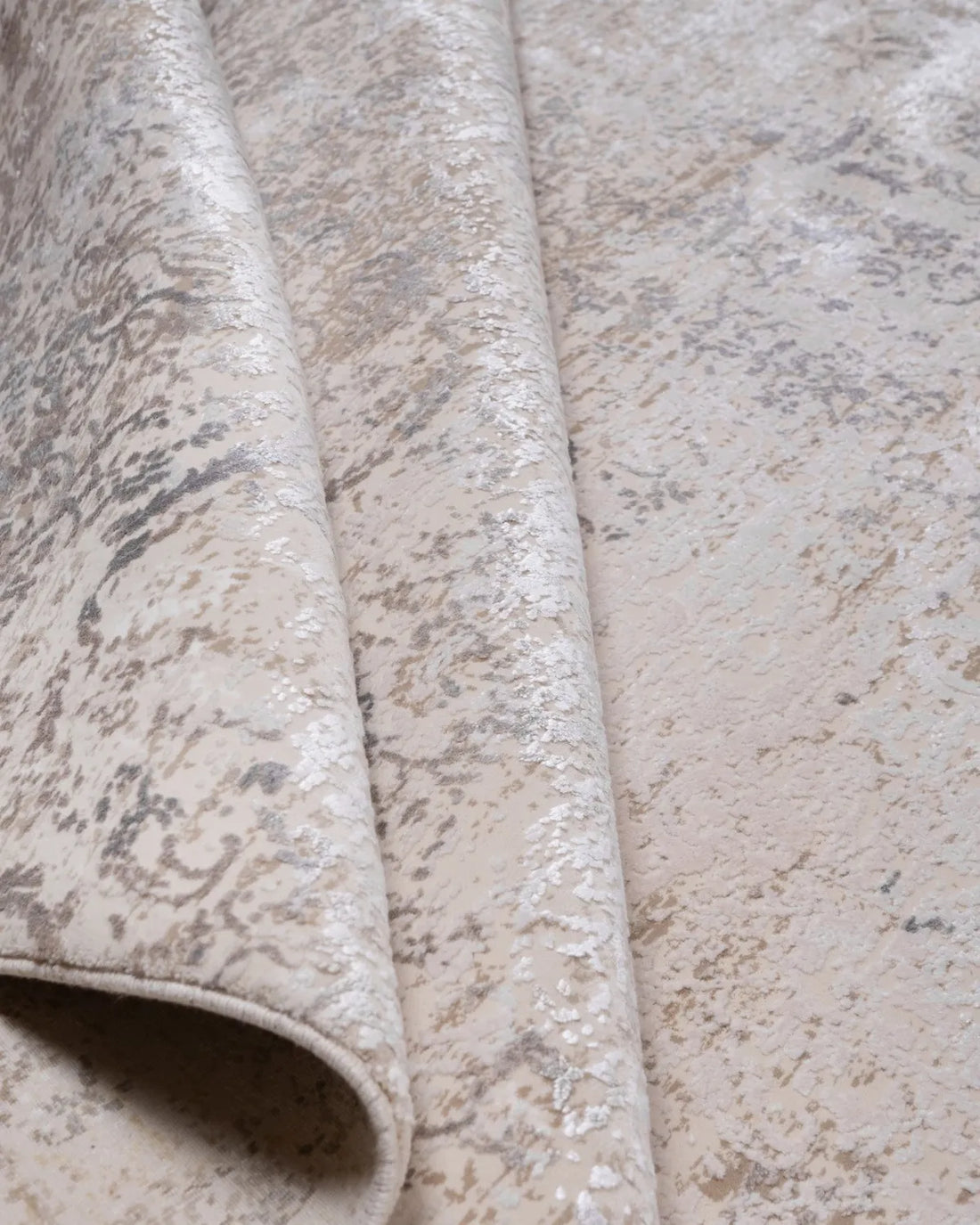 Beige Vintage Distressed Carpet