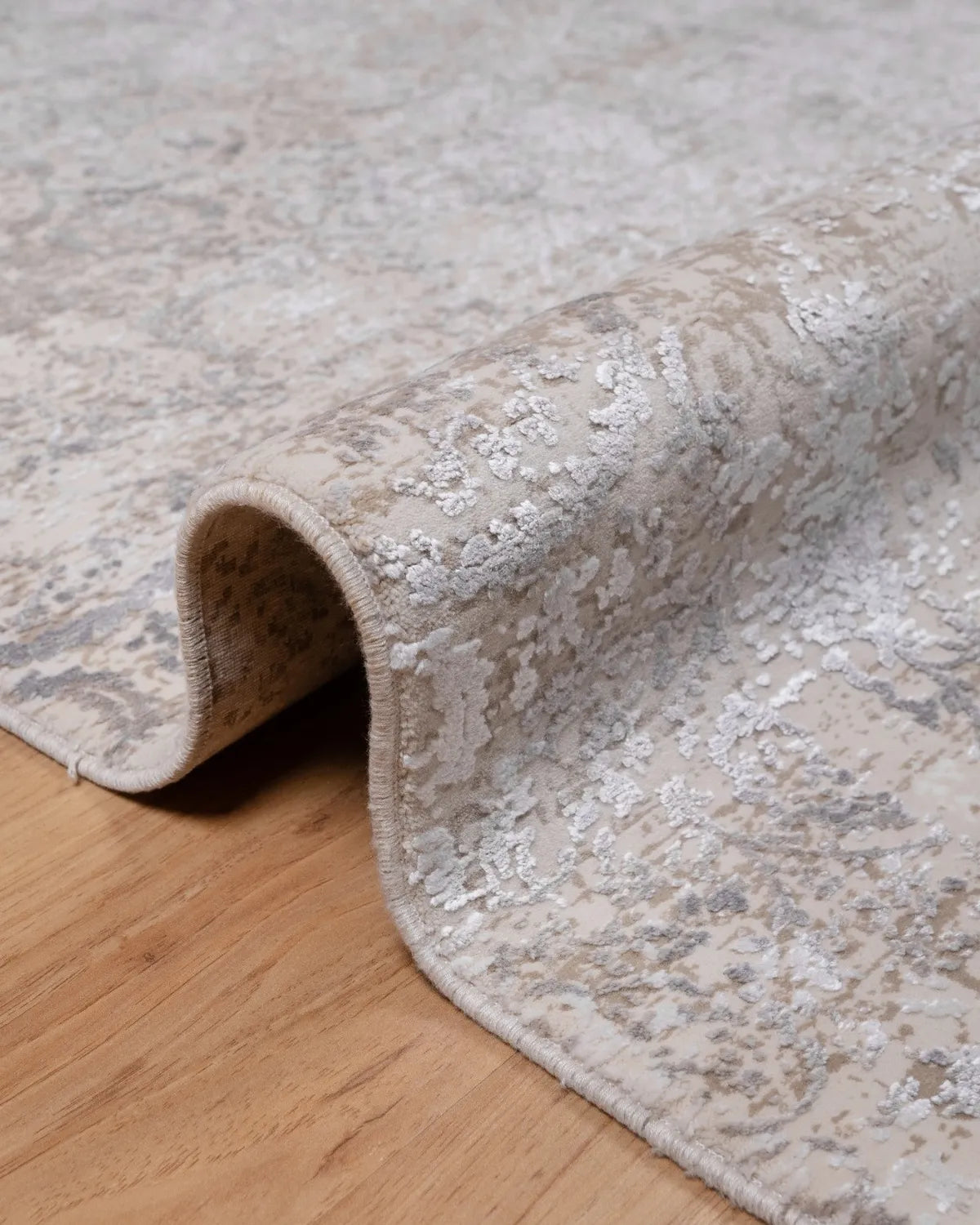 Beige Vintage Distressed Carpet