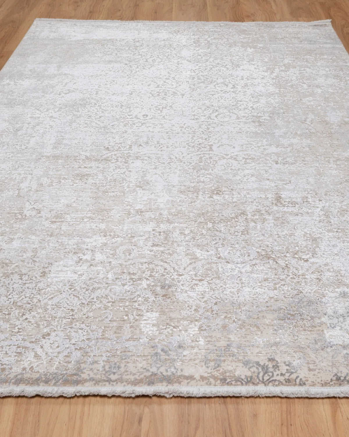 Beige Vintage Distressed Carpet