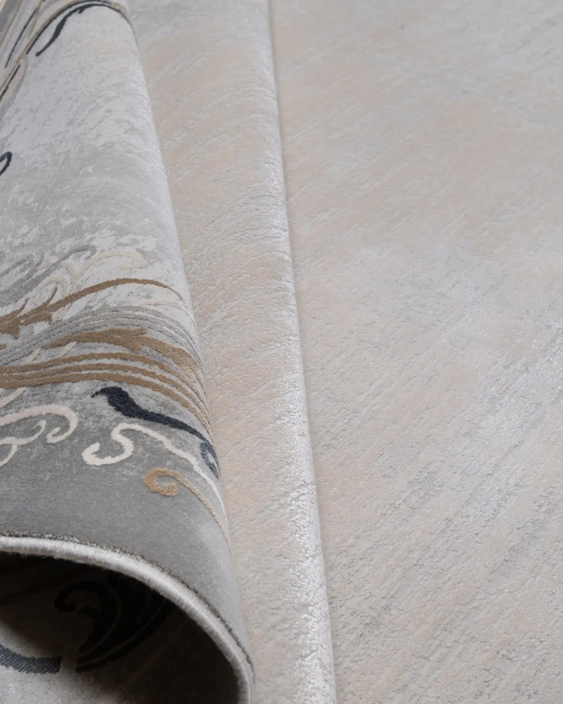 Assorted Beige Grey Ornate Border Carpet