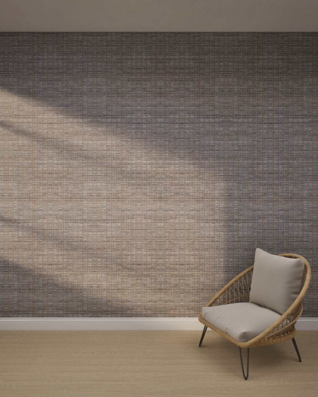Urban Check Texture Dusty Slate Wallpaper