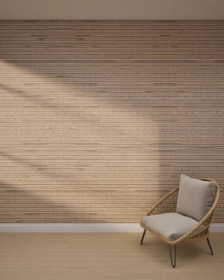Horizontal Lines Light Sand Wallpaper