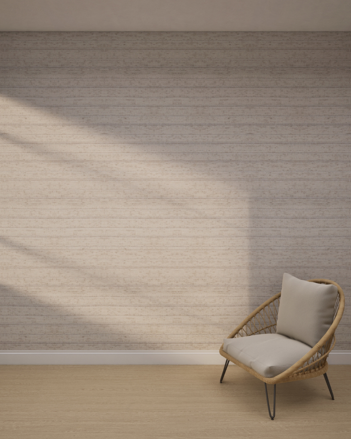 Minimal Weave Texture Soft Ivory Wallpaper