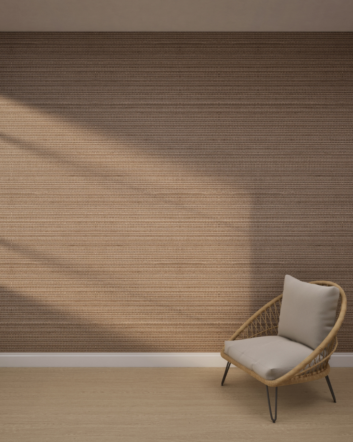 Grain Texture Weave Tan Wallpaper