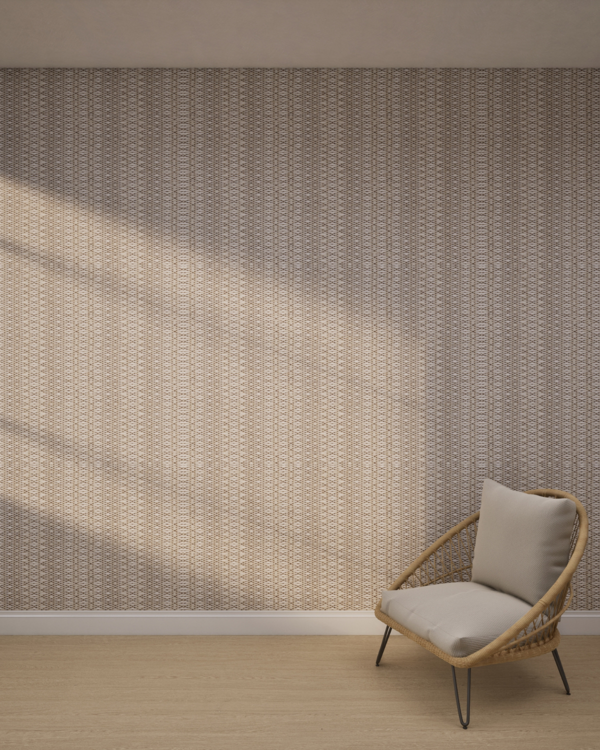 Coarse Basket Weave Ash Grey Wallpaper