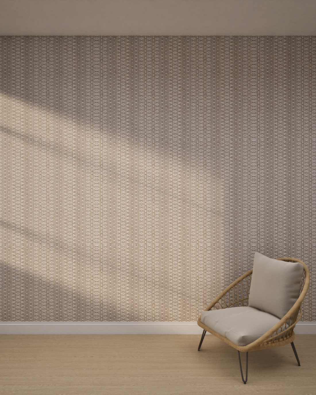 Coarse Basket Weave Ash Grey Wallpaper
