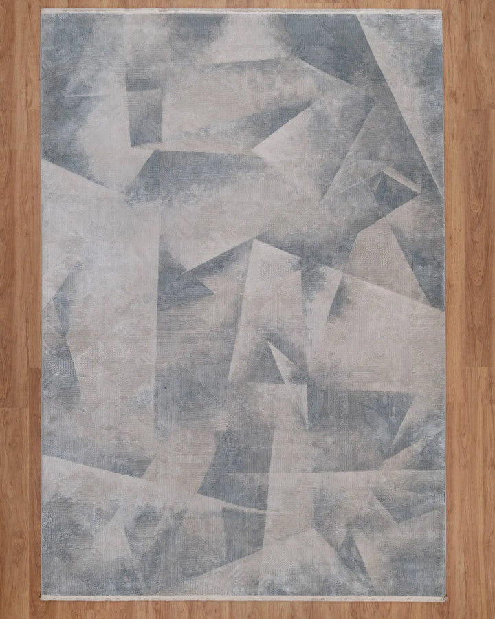 Assorted Grey Abstract Geometric Carpet