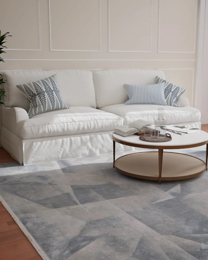 Assorted Grey Abstract Geometric Carpet