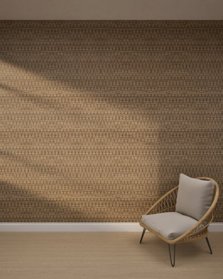 Tile Weave Texture Bone Beige Wallpaper
