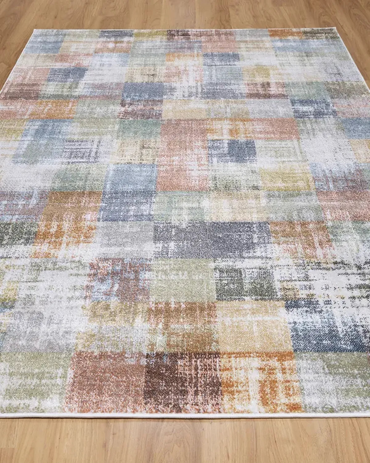 Cream Yellow Multicolor Abstract Carpet