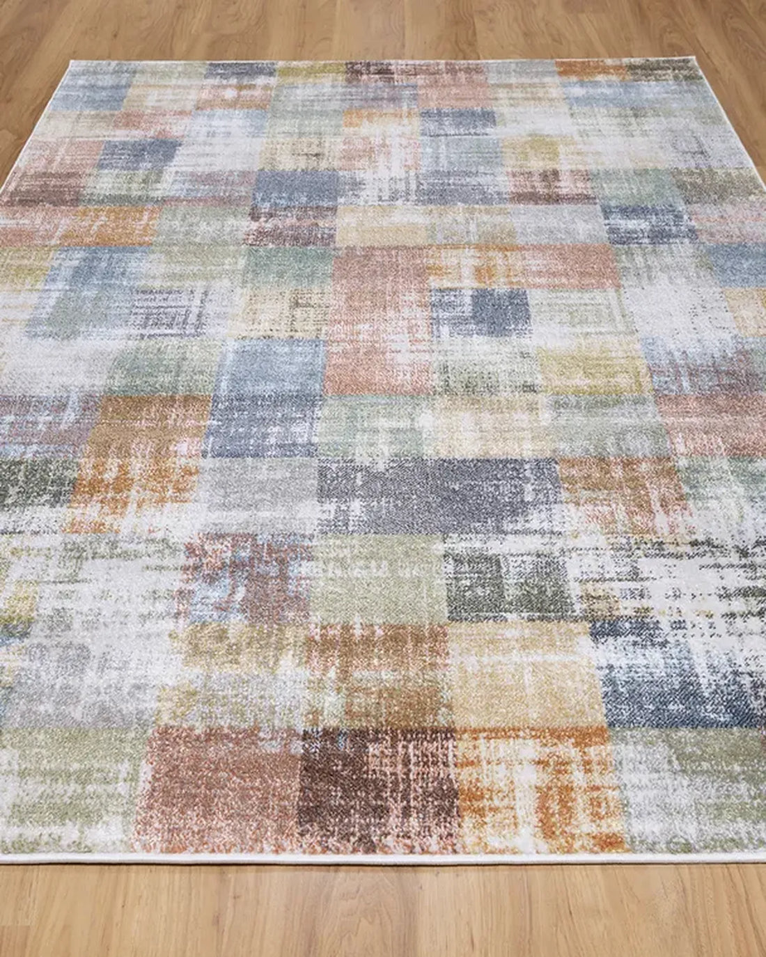 Cream Yellow Multicolor Abstract Carpet
