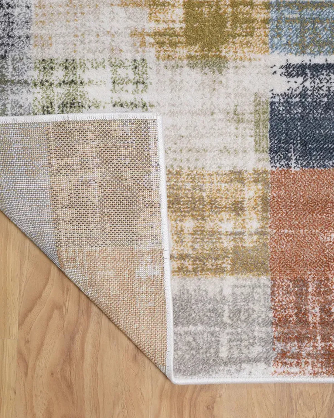 Cream Yellow Multicolor Abstract Carpet