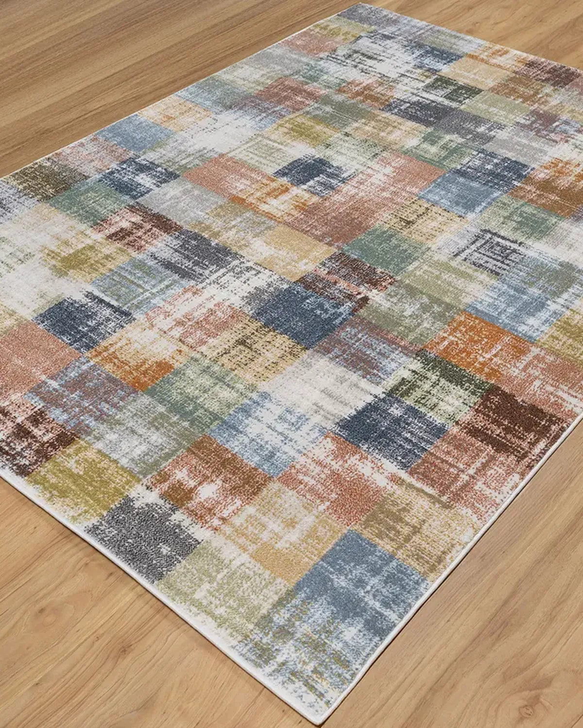 Cream Yellow Multicolor Abstract Carpet