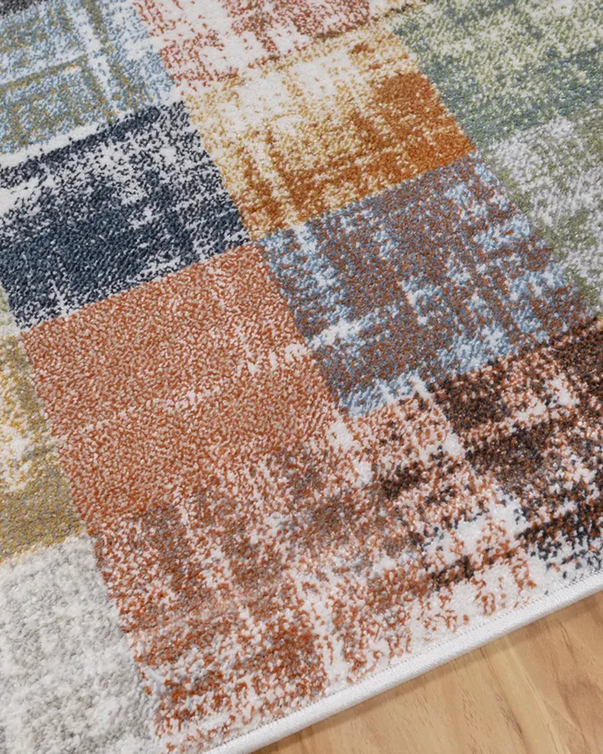 Cream Yellow Multicolor Abstract Carpet