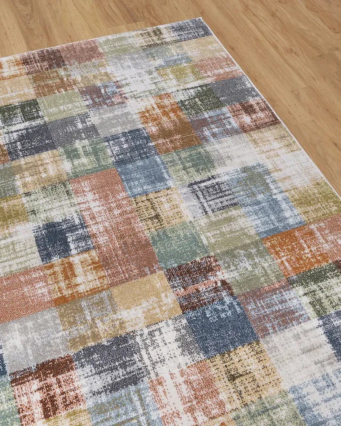 Cream Yellow Multicolor Abstract Carpet