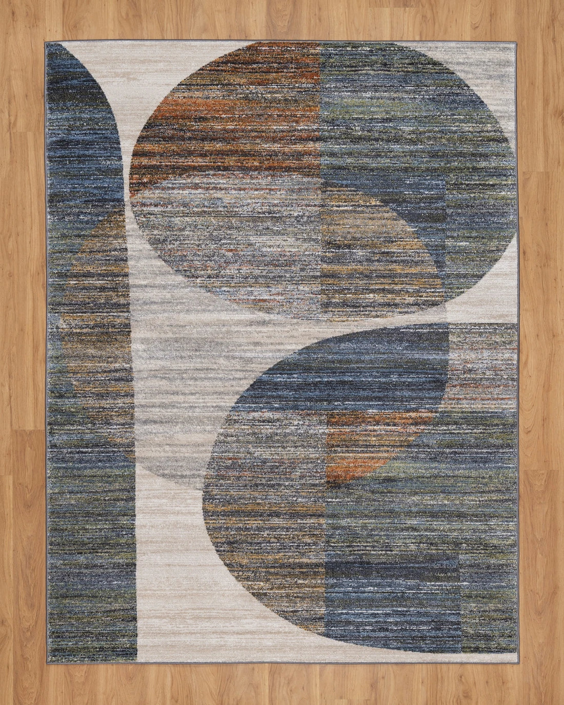 Dark Grey Blue Curve Carpet