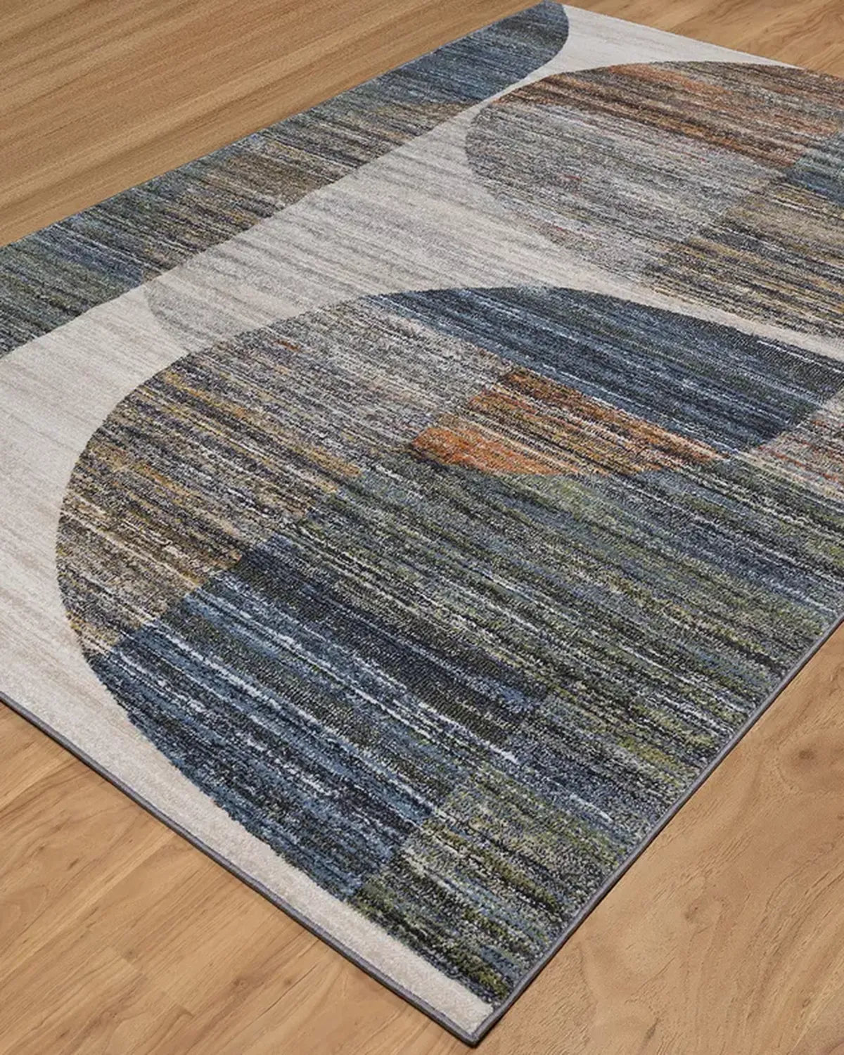 Dark Grey Blue Curve Carpet