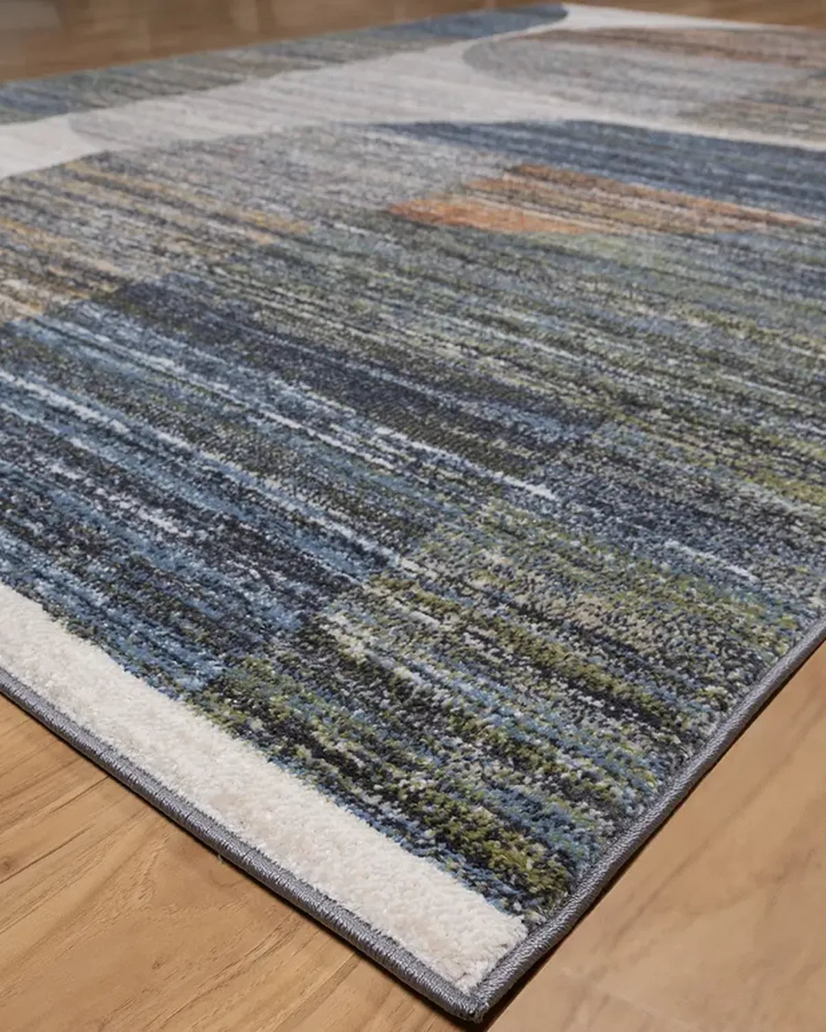 Dark Grey Blue Curve Carpet