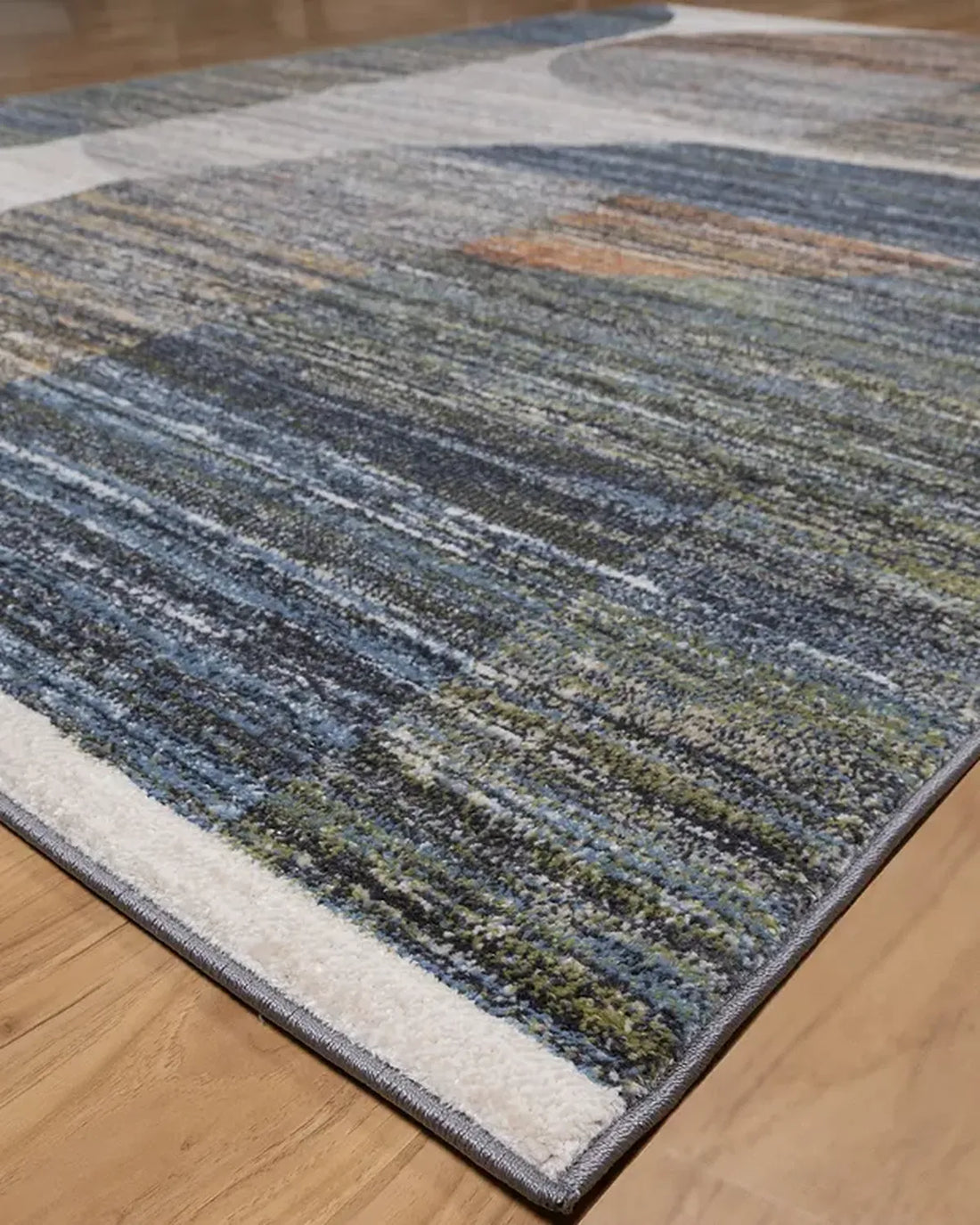 Dark Grey Blue Curve Carpet