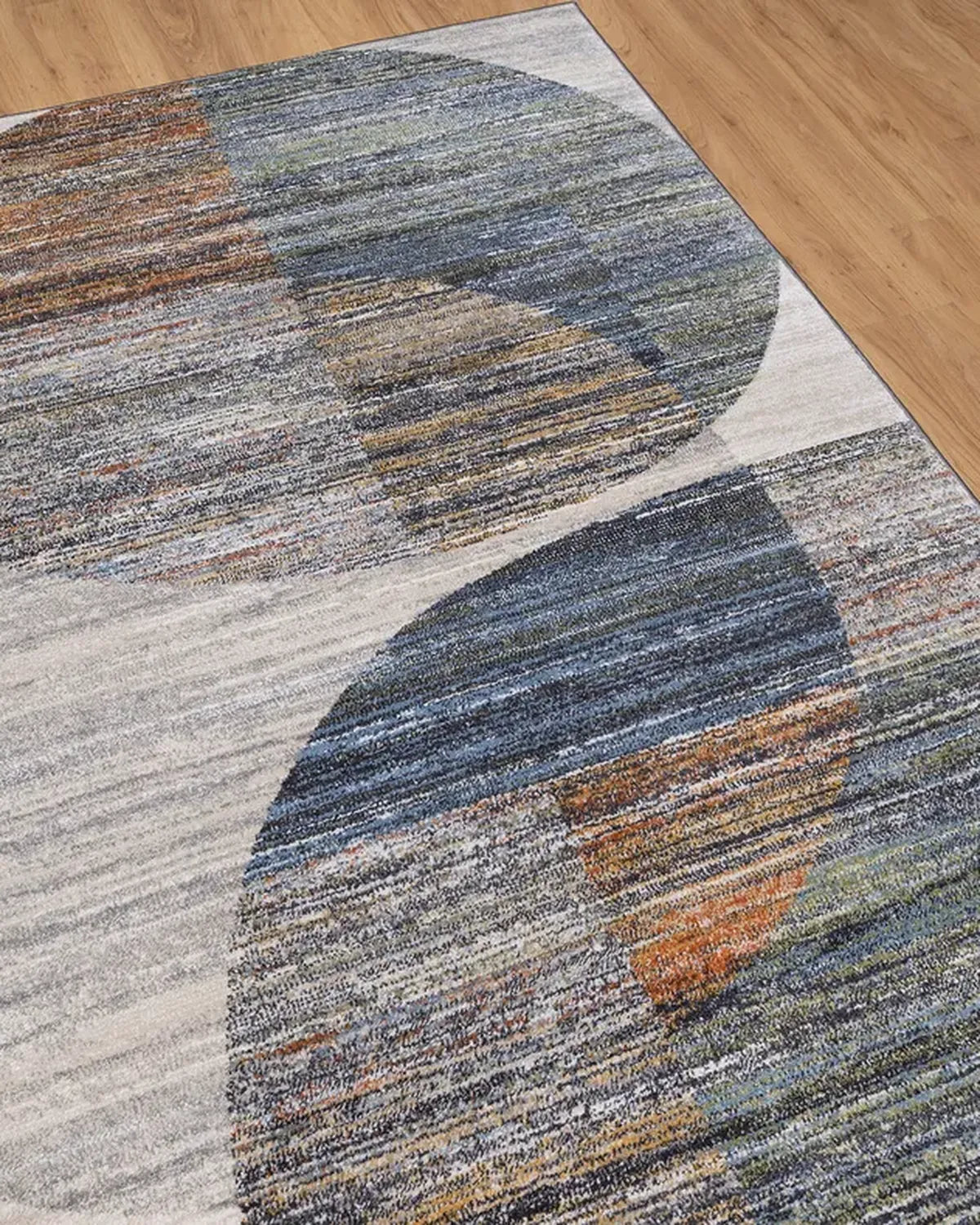 Dark Grey Blue Curve Carpet