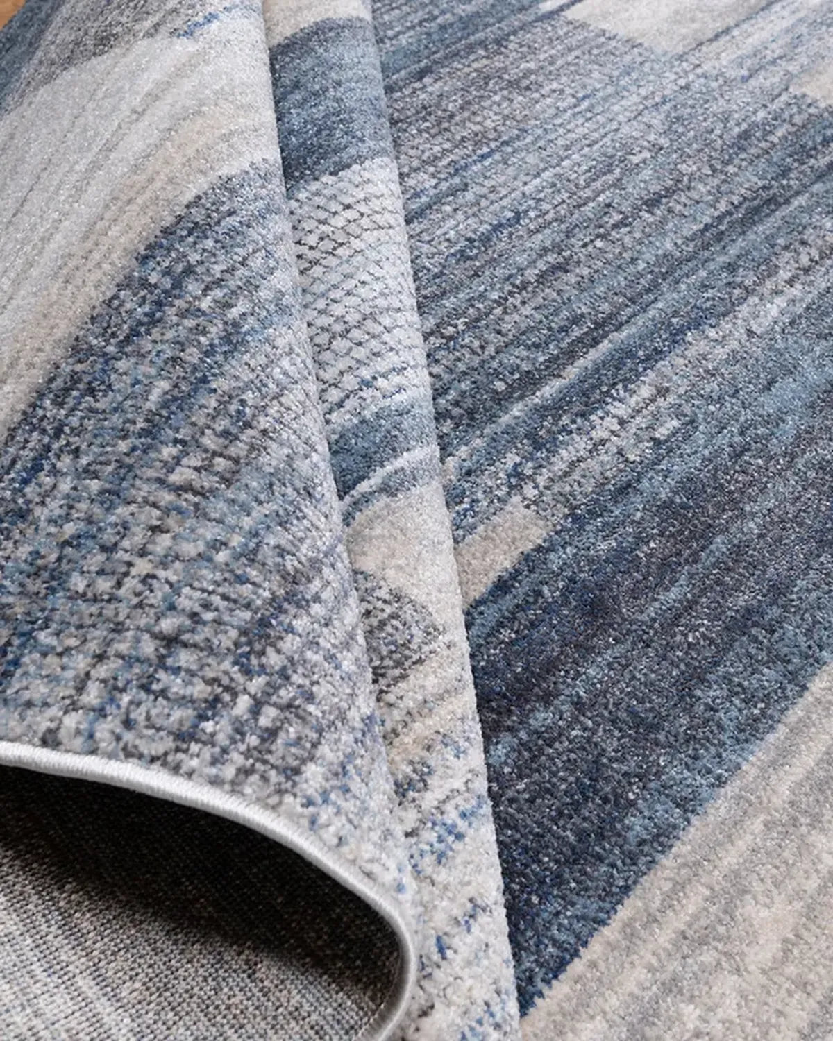 Dark Grey Blue Block Carpet