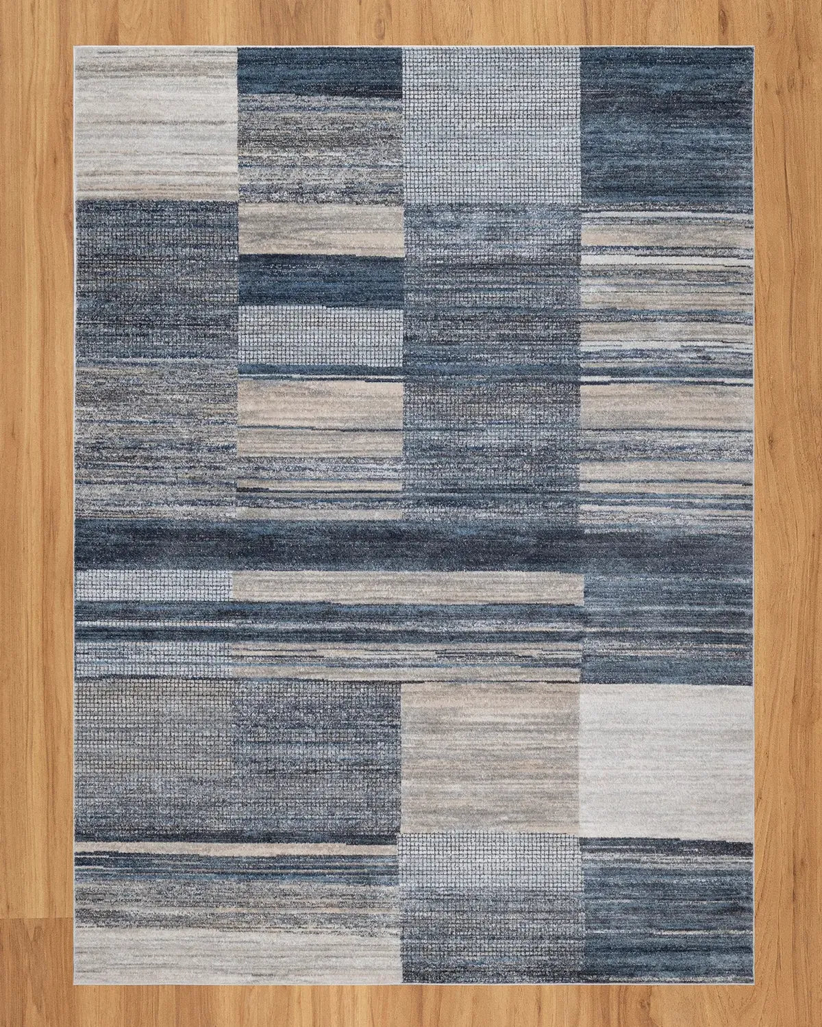 Dark Grey Blue Block Carpet