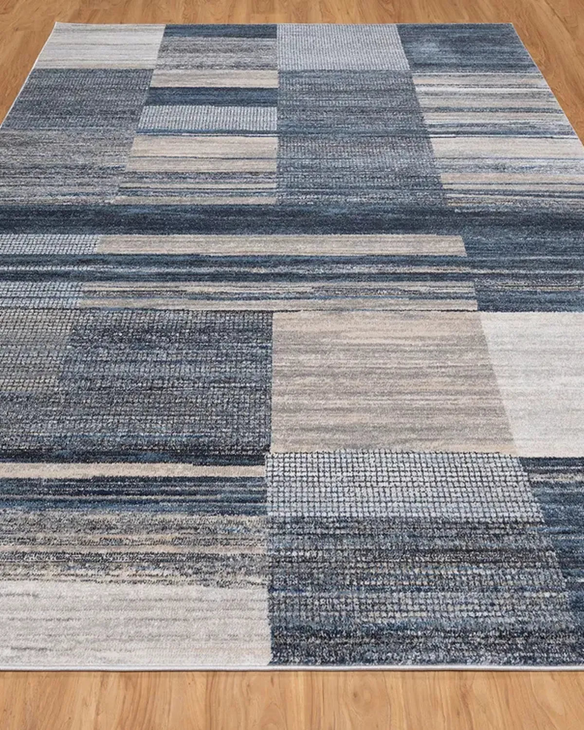 Dark Grey Blue Block Carpet