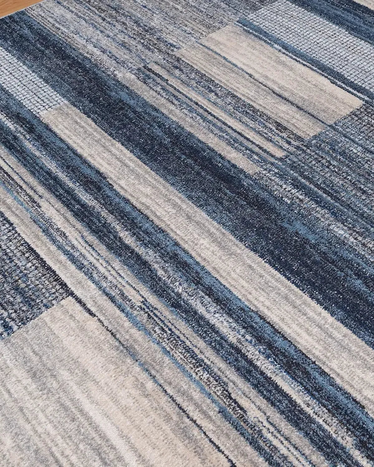 Dark Grey Blue Block Carpet