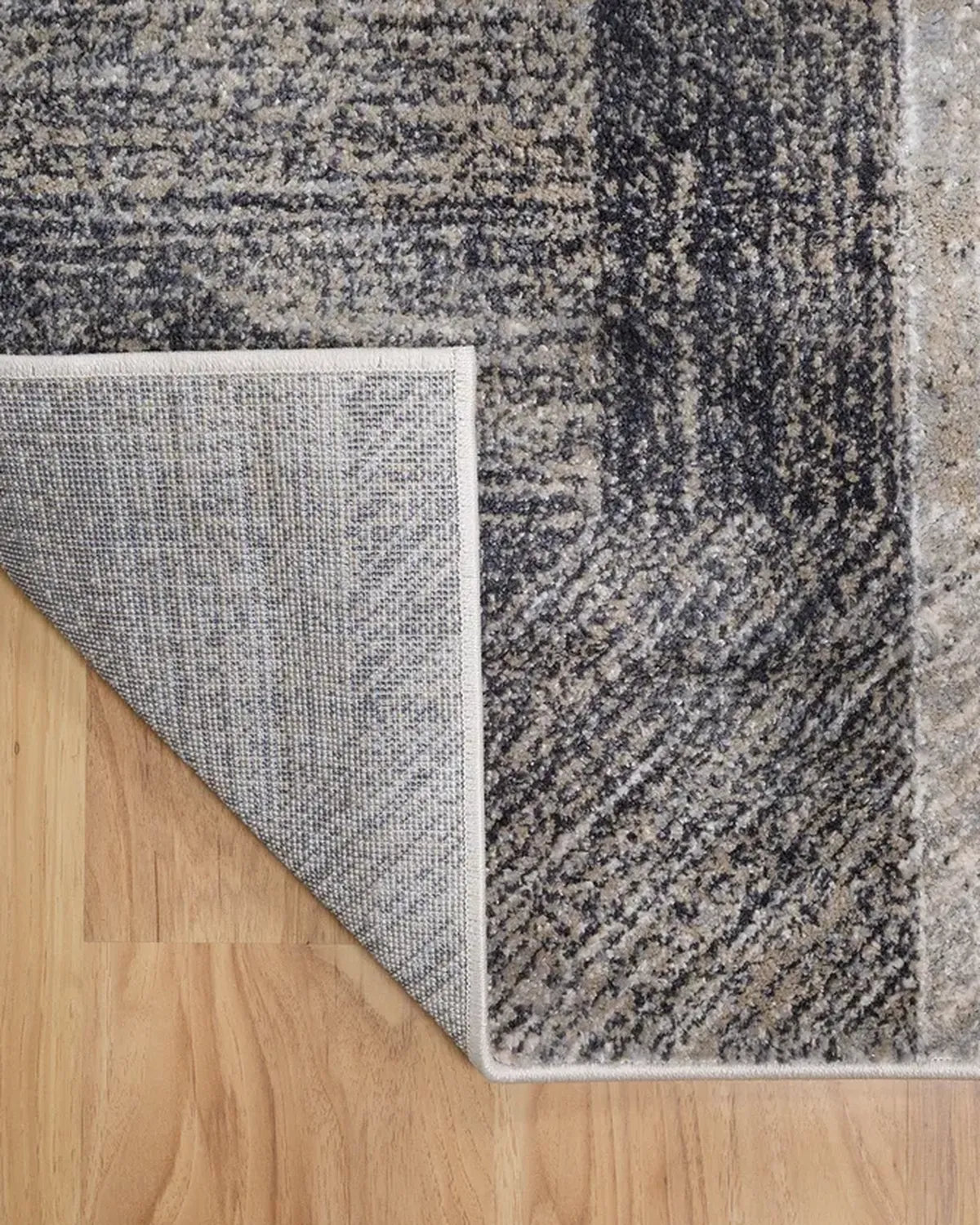 Medium Grey Dark Beige Block Carpet