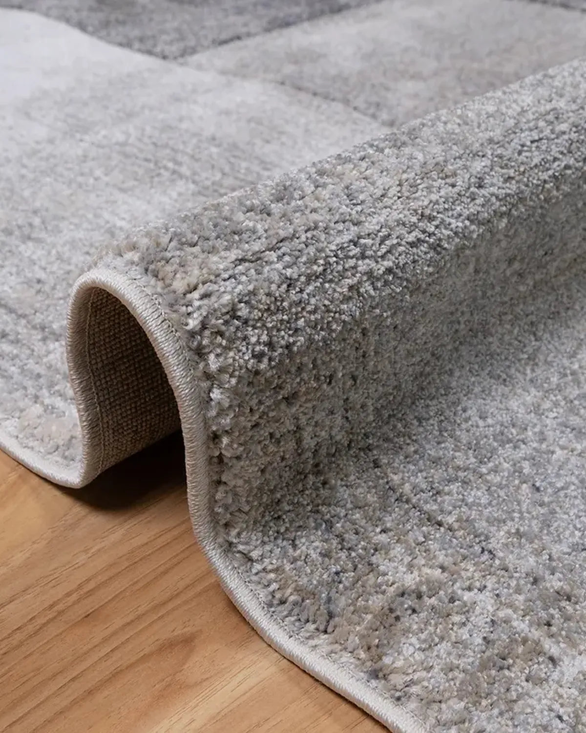 Medium Grey Dark Beige Block Carpet