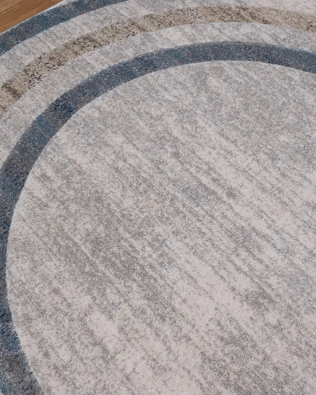 Cream Blue Wave Carpet