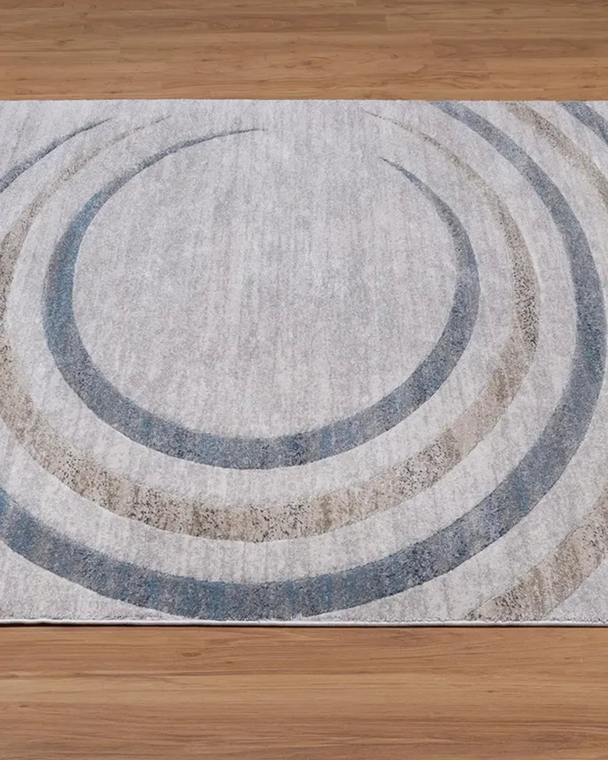 Cream Blue Wave Carpet