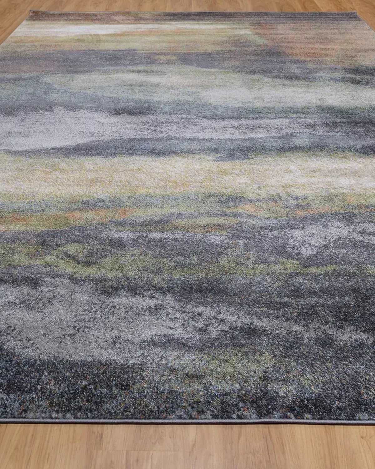 Dark Grey Green Abstract Carpet