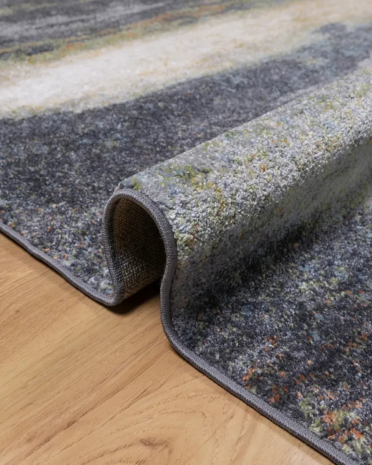 Dark Grey Green Abstract Carpet