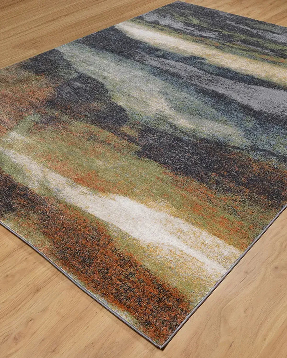 Dark Grey Green Abstract Carpet